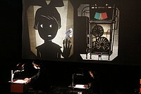Spectacle de marionnettes "La méthode du Dr Spongiak" présenté par la compagnie moquette production lors de la saison 24/25 de la CAPB KULTURA